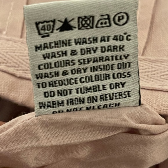 Boden 100% Linen Light Pink Pleated Flare Skirt - Picture 5 of 6